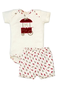 Kit Body e Shorts Carrinho de Sorvete Tilly Baby