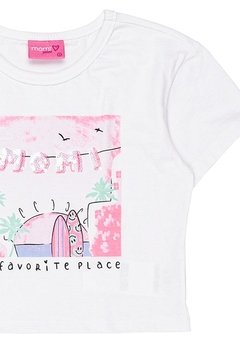 Blusa Infantil Branca My Favorite Place Momi - comprar online
