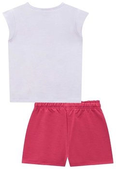Conjunto Shorts Infantil Branco Cherry Kukiê - comprar online