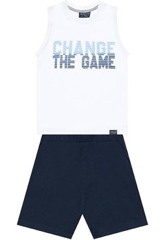 Conjunto Bermuda Infantil Azul Change The Game Vrasalon - comprar online