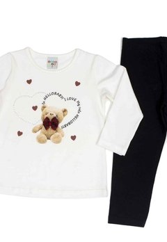 Conjunto Blusa Calça Legging Cotton Preto Have Fun - comprar online