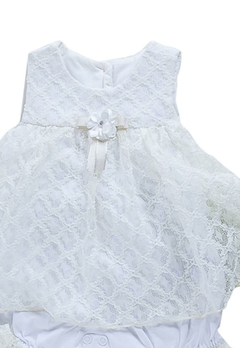 Macacão Curto Bebê Branco Beth Bebê - comprar online