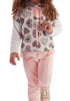 Conjunto Calça Infantil Rosa Coração Kiki Xodó 2 - comprar online