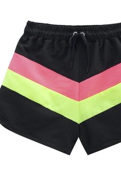 Shorts Faixas Preto NUV.ON - comprar online