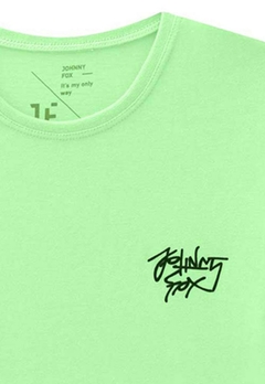 Camiseta Infantil Malha Verde Neon Johnny Fox - comprar online