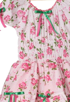 Vestido Caipira Infantil Rosa Douvelin - comprar online