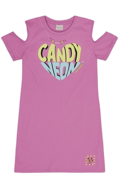 Vestido Malha Candy Estampado Lilás Catavento - comprar online