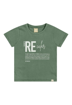 Camiseta Infantil Estampada Verde Colorittá