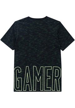 Camiseta Infantil Preto Gamer Johnny Fox - comprar online