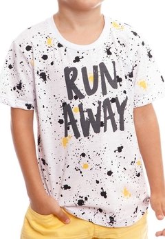 Camiseta Flamê Run Away Branco Have Fun - comprar online