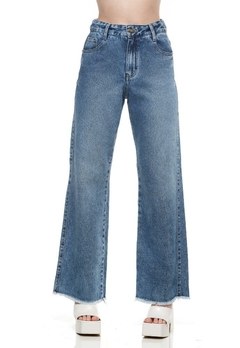 Calça Jeans alta Teens Feminino blue Poah Noah.