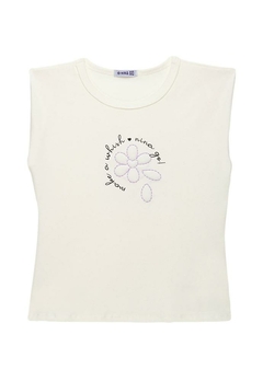 Conjunto Infantil Blusa Muscle Branco Nina Go - comprar online