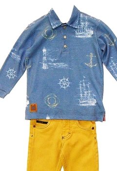 Conjunto Camisa Polo Calça Azul ClubZ & Matinée - comprar online