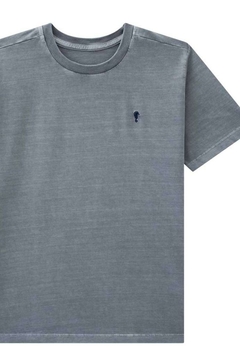 Camiseta Malha Infantil Cinza Onda Marinha - comprar online