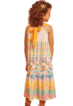 Vestido Alças Amor Flora Colorido Infanti Infantil - comprar online