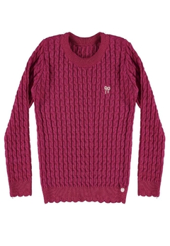 Blusa Longa Pink Tricot Menina Infantil Mini Lady