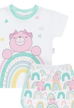 Pijama Bebê Ursos Rosa Anjos Baby. - comprar online