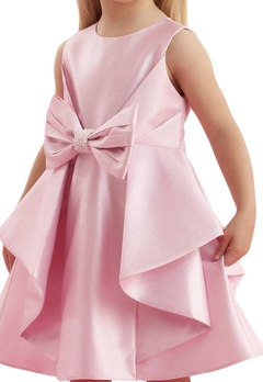 Vestido Infantil Festa Laço Rosa Petit Cherie - comprar online
