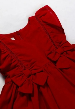 Vestido em Tecido Vermelho Anjos Baby - comprar online