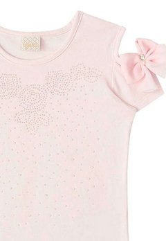 Blusa Infantil Brilho Laço Rosa Infanti - comprar online