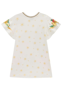 Vestido Branco Estampado Natal Infantil Kukie - comprar online