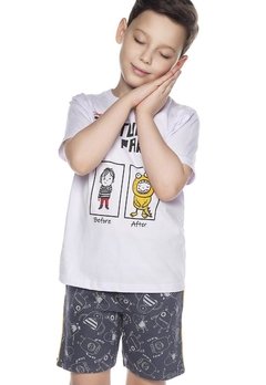 Pijama Infantil Estampado Branco Have Fun