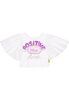 Blusa Infantil Branca Positive Animê