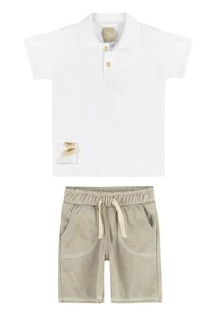 Conjunto Bermuda Camisa Off White Colorittá - comprar online