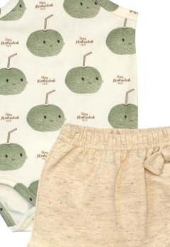 Conjunto Regata Shorts Estampado Verde Tilly Baby - comprar online