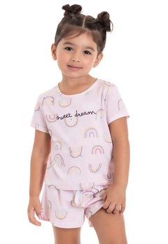 Conjunto Pijama Blusa Short Infantil Arco Iris TMX