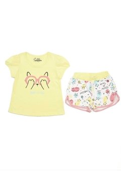 Pijama Infantil Estampado Amarelo Have Fun