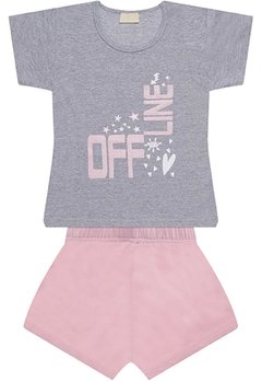 Pijama Infantil Off Mescla Vrasalon - comprar online