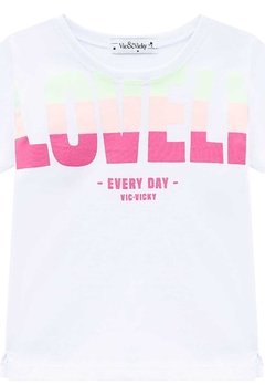 Blusa Infantil Lovely Branca Vic&Vicky - comprar online