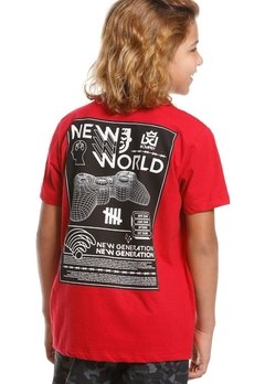 Camiseta Infantil Vermelha New World Banana Danger - comprar online