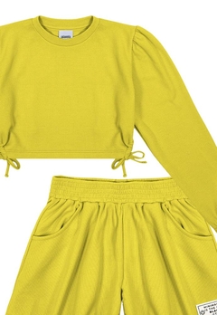 Conjunto Blusa Shorts Amarelo Infantil Catavento - comprar online