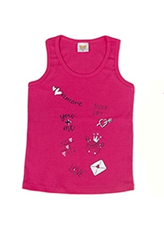 Pijama Amore Girls Ribana Meia Malha Rosa Have Fun - comprar online