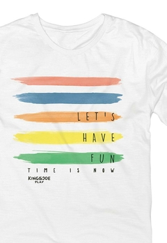 T-Shirt Plus Estampada Branca King & Joe - comprar online