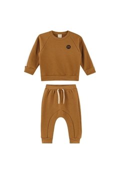 Conjunto Longo Calça Infantil Marrom Colorittá