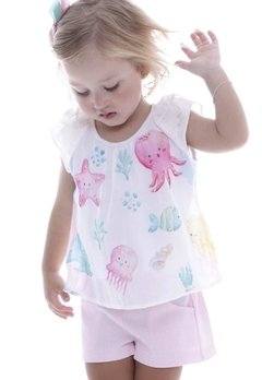 Conjunto Infantil Estampado Polvo Carol e Dani