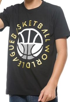 Camiseta Infantil BasketBall Preta Banana Danger - comprar online