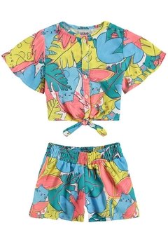 Conjunto Shorts Infantil Estampado Colorido Kukiê na internet