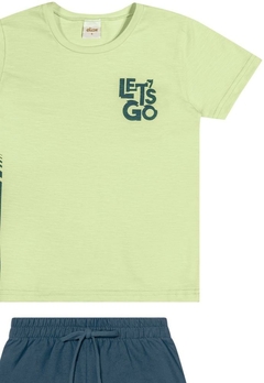 Conjunto Camiseta Lets Go Bermuda Infantil Elian - comprar online