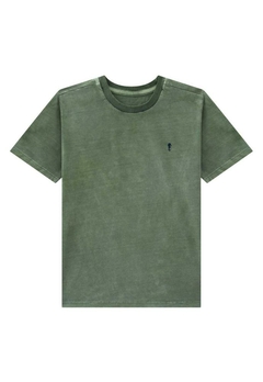 Camiseta Malha Infantil Verde Onda Marinha