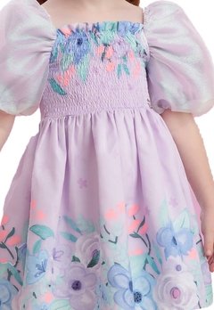 Vestido Infantil Lilás Flores Mon Sucre - comprar online