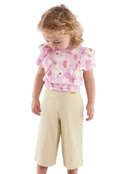 Conjunto Calça Canelada Blusa Infantil Coloritta - comprar online
