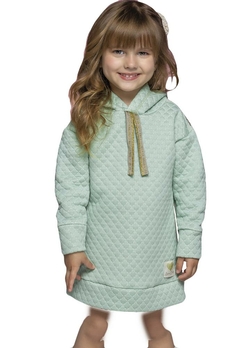 Vestido Capuz Matelassê Verde Infantil Colorittá - comprar online
