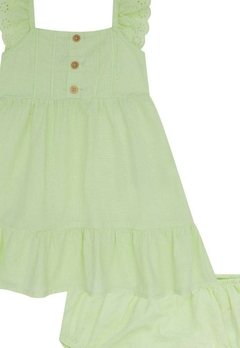 Vestido Calcinha Tricoline Verde Infanti - comprar online