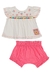 Conjunto Blusa Short Infantil Rosa Momi