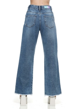 Calça Jeans alta Teens Feminino blue Poah Noah. - comprar online