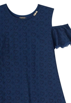 Vestido Infantil Laise Azul Marinho Infanti - comprar online